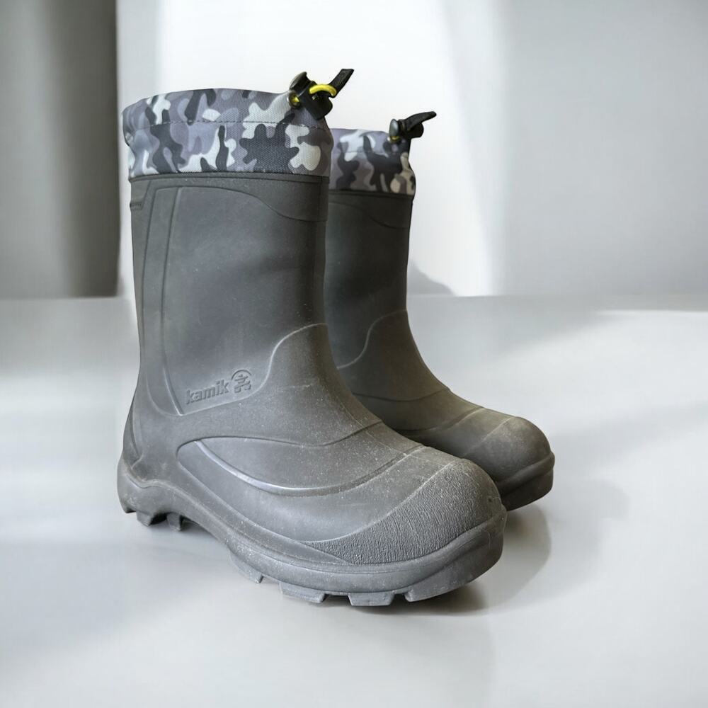Kamik Snobuster 2 Waterproof Winter Snow Boots Big Kid Size 5, Black